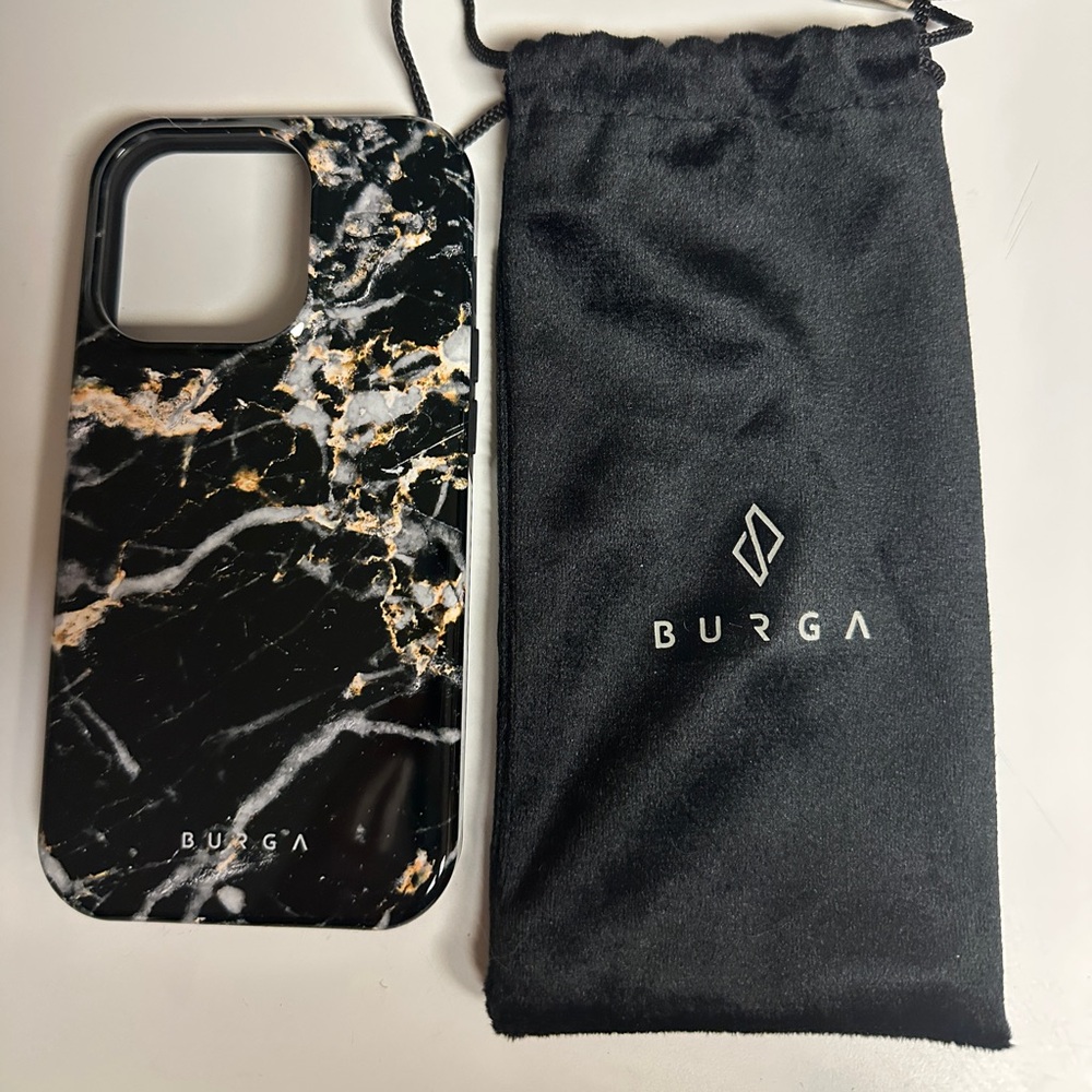 Burga Make A Wish - Gold Marble iPhone 14 Pro Case Brand New